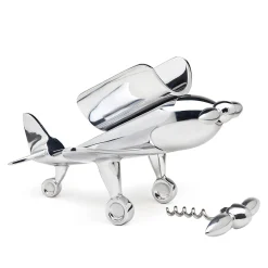 Wine Racks|Godinger Airplane Wine Bottle Holder with Corkscrew