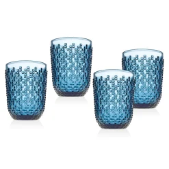 Dof & Highball|Godinger Alba Blue Double Old Fashion, Set of 4