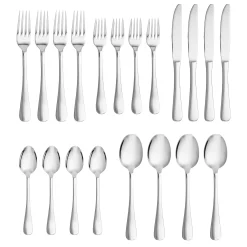 Flatware Sets|Godinger Arlo Mirrored 18/10 Stainless Steel 20 Piece Flatware Set, Service For 4