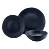 Everyday Dinnerware|Godinger Aspero Black Stoneware 12 Piece Dinnerware Set, Service For 4