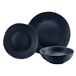 Everyday Dinnerware|Godinger Aspero Black Stoneware 12 Piece Dinnerware Set, Service For 4