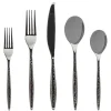 Flatware Sets|Godinger Avellino Graphite 18/10 Stainless Steel 20 Piece Flatware Set, Service For 4