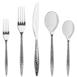 Flatware Sets|Godinger Avellino Mirrored 18/10 Stainless Steel 20 Piece Flatware Set, Service For 4
