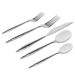 Flatware Sets|Godinger Avellino Mirrored 18/10 Stainless Steel 20 Piece Flatware Set, Service For 4