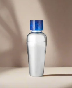 Barware Tools|Godinger Azure Blue Resin & Stainless Steel Cocktail Shaker