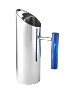 Pitchers|Godinger Azure Blue Resin & Stainless Steel Pitcher
