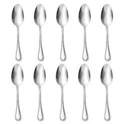 Flatware Sets|Godinger Bead Mirrored 18/0 Stainless Steel Tablespoon, Set of 10