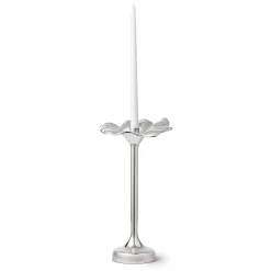 Candles & Candleholders|Godinger Blossom Platinum Tapered Candle Holder 13"