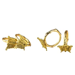Napkin Rings|Godinger Butterfly Napkin Ring Set