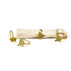 Napkin Rings|Godinger Butterfly Napkin Ring Set