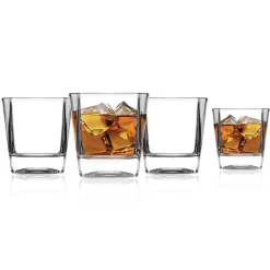 Dof & Highball|Godinger Carnegie Double Old Fashion Glass, Set of 4