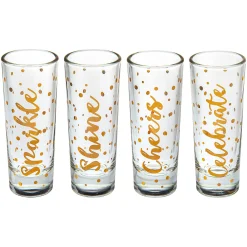 Shot Glasses|Godinger Celebrate Shooters, Set of 4