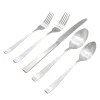 Flatware Sets|Godinger Chisel Matte 18/0 Stainless Steel 20 Piece Flatware Set, Service For 4