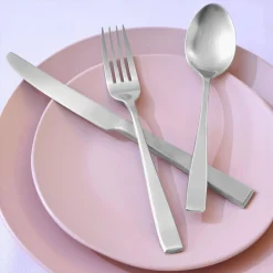 Flatware Sets|Godinger Chisel Matte 18/0 Stainless Steel 20 Piece Flatware Set, Service For 4