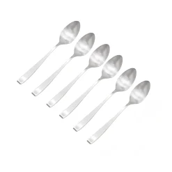 Flatware Sets|Godinger Chisel Matte 18/0 Stainless Steel Teaspoon, Set of 6