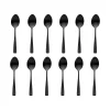 Flatware Sets|Godinger Chisel Matte Black 18/0 Stainless Steel Tablespoon, Set of 12