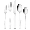 Flatware Sets|Godinger Chisel Mirrored 18/0 Stainless Steel 20 Piece Flatware Set, Service For 4