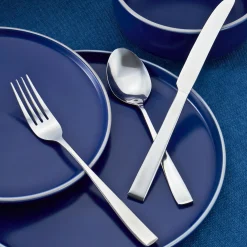 Flatware Sets|Godinger Chisel Mirrored 18/0 Stainless Steel 20 Piece Flatware Set, Service For 4