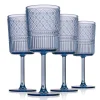 Acrylic|Godinger Claro Acrylic Blue Goblet, Set of 4
