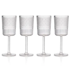Acrylic|Godinger Claro Acrylic Clear Goblet, Set of 4