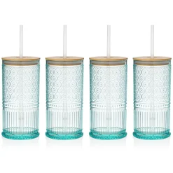 Acrylic|Godinger Claro Acrylic Seafoam Travel Tumbler, Set of 4