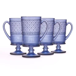 Mugs & Teacups|Godinger Claro Blue Footed Coffee Mug, Set of 4