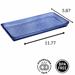 Serving Trays|Godinger Claro Blue Serving Tray