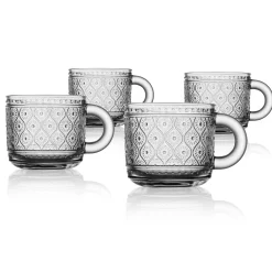 Mugs & Teacups|Godinger Claro Clear Espresso Mug, Set of 4
