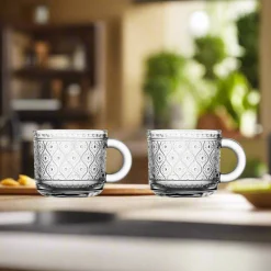 Mugs & Teacups|Godinger Claro Clear Espresso Mug, Set of 4