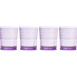 Acrylic|Dof & Highball|Godinger Claro Lavender Acrylic Double Old Fashion, Set of 4