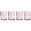 Acrylic|Dof & Highball|Godinger Claro Pink Acrylic Double Old Fashion, Set of 4