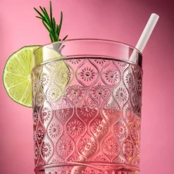 Acrylic|Dof & Highball|Godinger Claro Pink Acrylic Highball, Set of 4