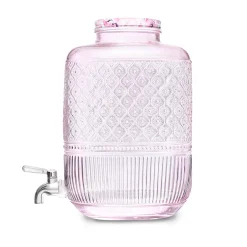 Beverage Dispenser|Godinger Claro Pink Beverage Dispenser
