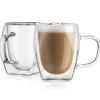 Mugs & Teacups|Godinger Contessa Cappuccino Double Wall Mug, Set of 2