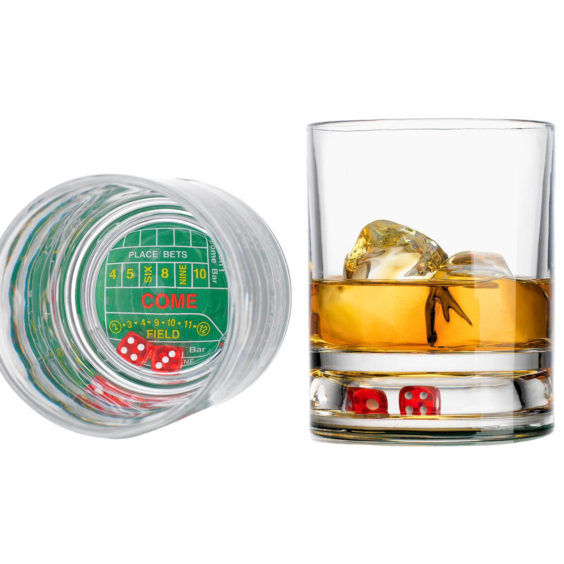 Dof & Highball|Godinger Craps Shoot Double Old Fashion, Set of 2