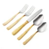 Flatware Sets|Godinger Donatella 24kt Gold Plated 18/10 Stainless Steel 20 Piece Flatware Set, Service For 4