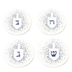 Coasters|Hanukkah|Godinger Dreidel Ceramic Coasters