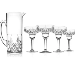 Martini & Coupes|Acrylic|Godinger Dublin Acrylic 5 Piece Margarita & Pitcher Set