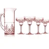 Martini & Coupes|Acrylic|Godinger Dublin Acrylic Blush 5 Piece Margarita & Pitcher Set