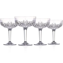 Martini & Coupes|Acrylic|Godinger Dublin Acrylic Champagne Coupe, Set of 4