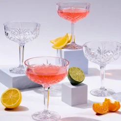Martini & Coupes|Acrylic|Godinger Dublin Acrylic Champagne Coupe, Set of 4
