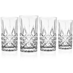 Acrylic|Dublin Glassware|Godinger Dublin Acrylic Double Old Fashion & Highball, Set of 8