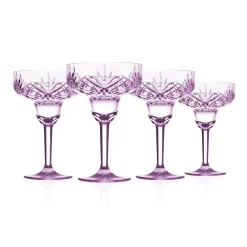 Martini & Coupes|Acrylic|Godinger Dublin Acrylic Lavender Margarita, Set of 4