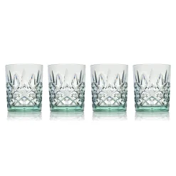 Acrylic|Dublin Glassware|Godinger Dublin Acrylic Seafoam Double Old Fashion, Set of 4