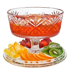 Cake Stands|Dublin Kitchen|Godinger Dublin Crystal 4 In 1 Cake Dome