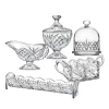 Specialty Serving|Dublin Kitchen|Godinger Dublin Crystal 5 Piece Host & Server Set