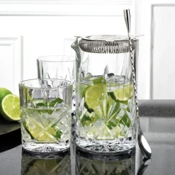 Barware Sets|Barware Tools|Godinger Dublin Crystal 6 Piece Mixing Pitcher Set