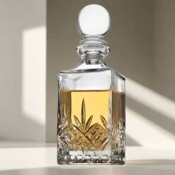 Decanter & Decanter Sets|Dublin Glassware|Godinger Dublin Crystal 7 Piece Spirits Decanter & Shot Glass Set