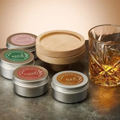 Barware Tools|Dublin Glassware|Godinger Dublin Crystal 9 Piece Whiskey Smoker Set