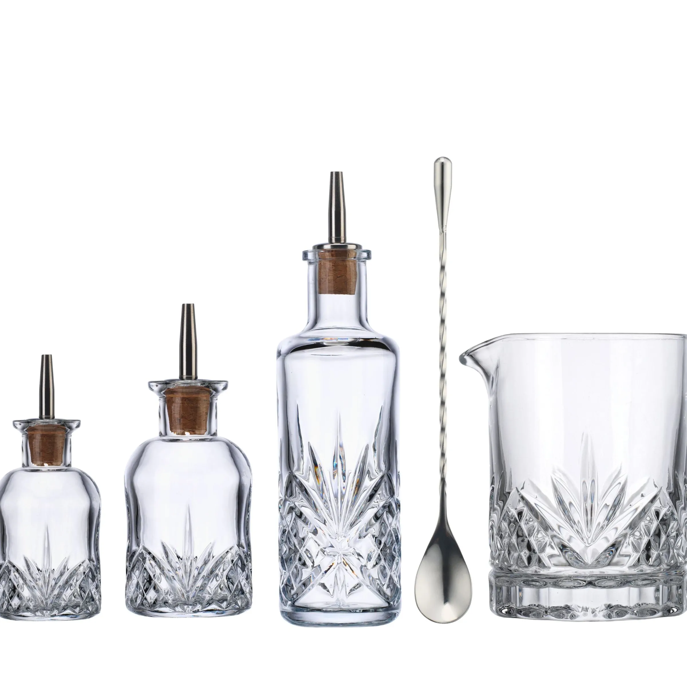 Dublin Glassware|Godinger Dublin Crystal Bitters Set